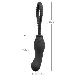 Strapon dildo indossabile flessibile nero Strapon dildo indossabile flessibile nero