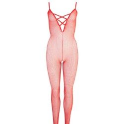 Tuta sexy di rete rossa senza cavallo Tuta sexy di rete rossa senza cavallo