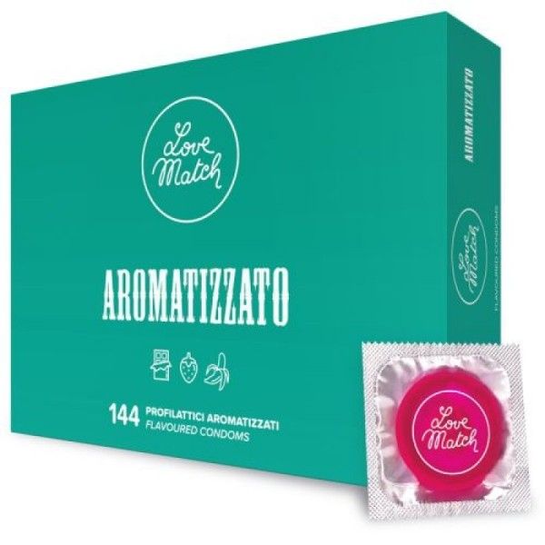 Preservativi aromatizzati love match 144 pz