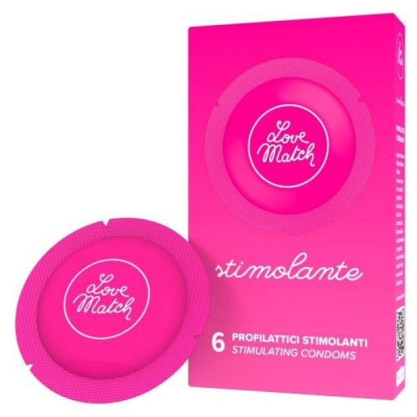 Preservativi stimolanti love match 6 pz