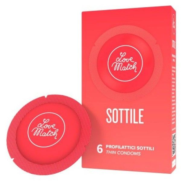 Preservativi sottili love match 6 pz
