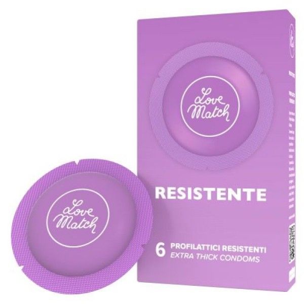 Preservativi resistenti love match 6 pz