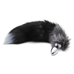 Plug anale con coda Black & White Fox Tail M Plug anale con coda Black & White Fox Tail M