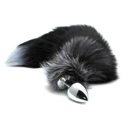Plug anale con coda Black & White Fox Tail L Plug anale con coda Black & White Fox Tail L