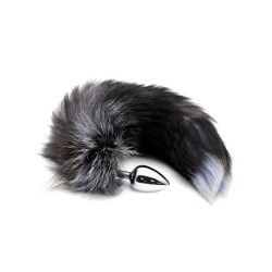 Plug anale con coda Black & White Fox Tail L Plug anale con coda Black & White Fox Tail L
