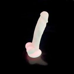 Dildo realistico testicoli SILEXD fluo 17.5cm Dildo realistico testicoli SILEXD fluo 17.5cm