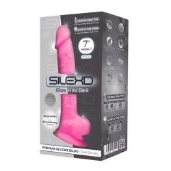 Dildo realistico testicoli SILEXD fluo 17.5cm Dildo realistico testicoli SILEXD fluo 17.5cm