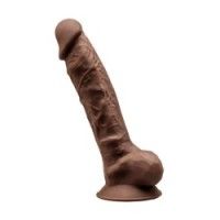 Dildo realistico testicoli SILEXD brown 23 cm