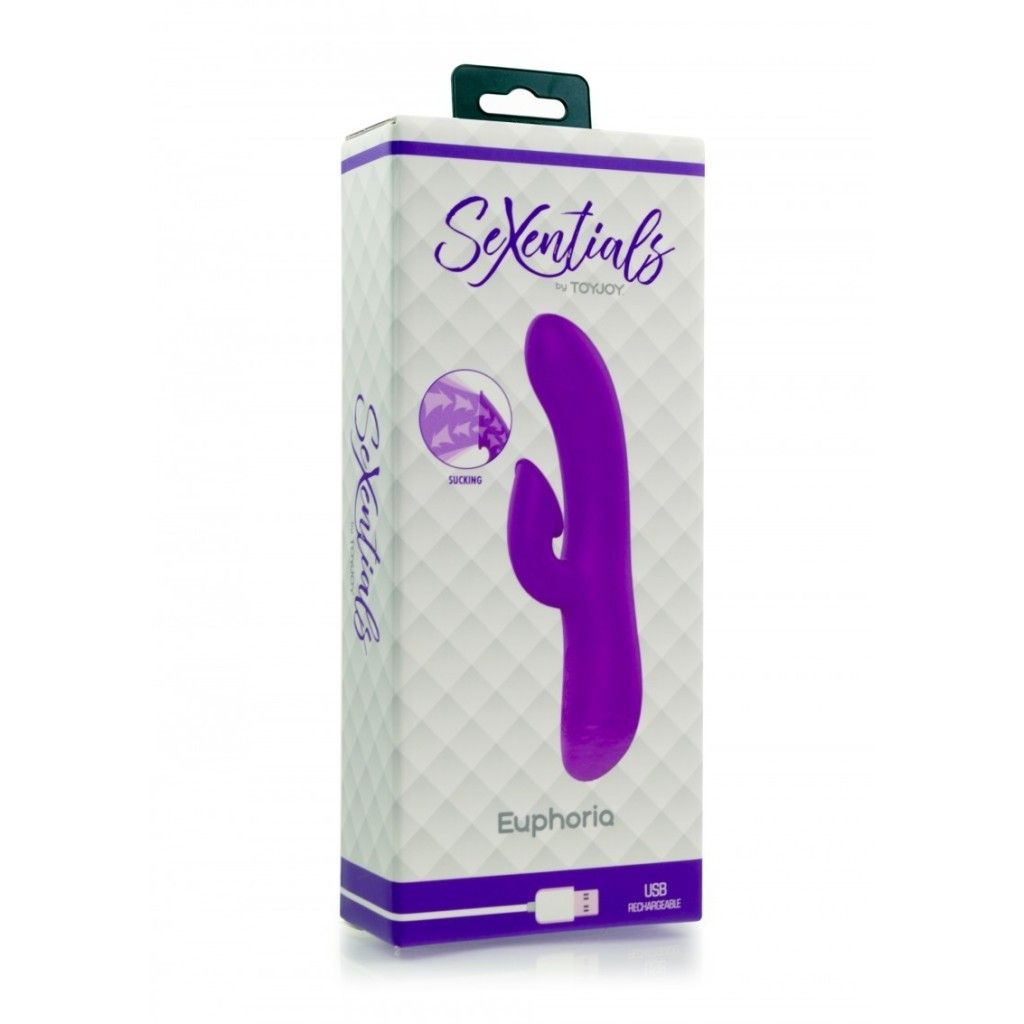 Vibratore rabbit doppio stimolatore vaginale succhia vagina dildo fallo vibrante in silicone impermeabile ricaricabile