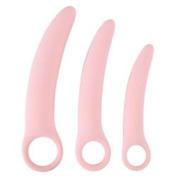 Set 3 pz dildo silicone per training vaginale Set 3 pz dildo silicone per training vaginale