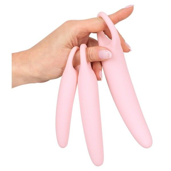 Set 3 pz dildo silicone per training vaginale
