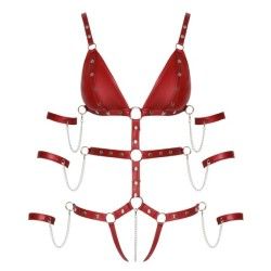 Body bondage intimo aperto rosso scuro Body bondage intimo aperto rosso scuro