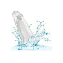 Guaina pene con anello trasparente 18 cm Guaina pene con anello trasparente 18 cm