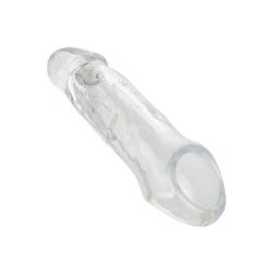Guaina pene con anello trasparente 21 cm Guaina pene con anello trasparente 21 cm
