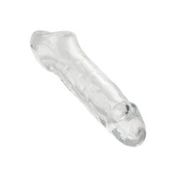 Guaina pene con anello trasparente 23.5 cm Guaina pene con anello trasparente 23.5 cm