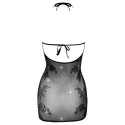 Mini abito con strass e ricami nero Mini abito con strass e ricami nero