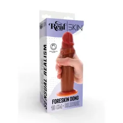 Dildo realistico Silicone Foreskin 19 cm Dildo realistico Silicone Foreskin 19 cm