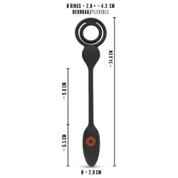 Vibratore anale con anello pene testicoli Vibratore anale con anello pene testicoli