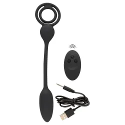 Vibratore anale con anello pene testicoli Vibratore anale con anello pene testicoli