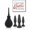 Kit 3 plug anali con doccia intima nero Kit 3 plug anali con doccia intima nero