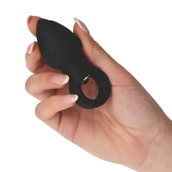 Plug anale vibrante con rilievi in silicone