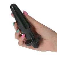 Plug anale vibrante 12,4 cm Large nero