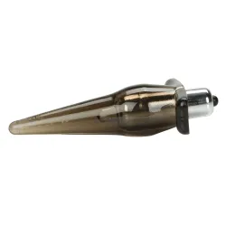 Plug anale vibrante conico grigio Plug anale vibrante conico grigio