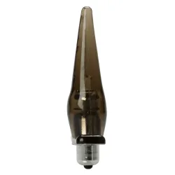 Plug anale vibrante conico grigio Plug anale vibrante conico grigio