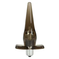 Plug anale vibrante conico grigio Plug anale vibrante conico grigio