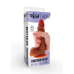 Dildo realistico Silicone Foreskin 18 cm Dildo realistico Silicone Foreskin 18 cm