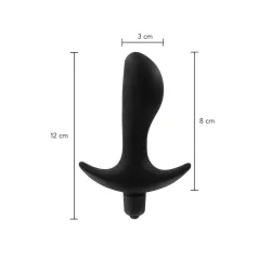 Plug anale fallo vibrante nero Plug anale fallo vibrante nero