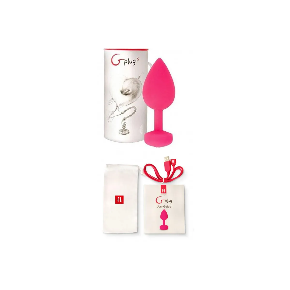 Plug anale Gvibe vibrante fucsia