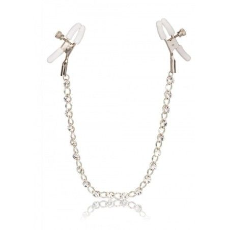 Pinze capezzoli catenella bianche