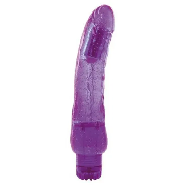 Vibratore realistico jelly viola glitter
