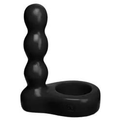 Anello pene con dildo e sfere stimolanti Anello pene con dildo e sfere stimolanti
