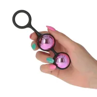 Palline vaginali viola metallizzato medium