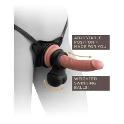 Kit strapon completo dildo pelle chiara 22 cm Kit strapon completo dildo pelle chiara 22 cm