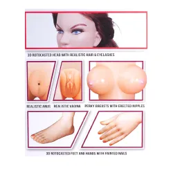 Bambola gonfiabile vibrante Suzie Carina Bambola gonfiabile vibrante Suzie Carina