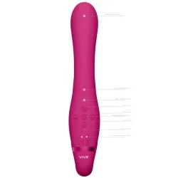 Vibratore rabbit strapon indossabile fucsia Vibratore rabbit strapon indossabile fucsia