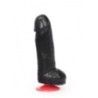 Dildo realistico con ventosa nero