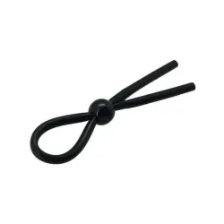 Anello fallico regolabile in silicone nero Anello fallico regolabile in silicone nero