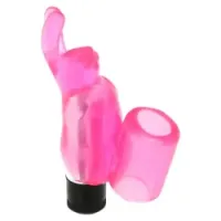 Vibratore rabbit da dito fucsia
