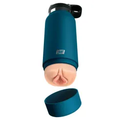 Masturbatore vagina a borraccia blu chiaro Masturbatore vagina a borraccia blu chiaro