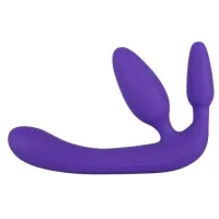 Fallo triplo anale vaginale indossabile viola