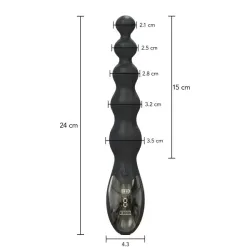 Vibratore anale sfere graduate nero Vibratore anale sfere graduate nero