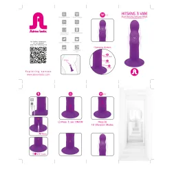 Dildo vibrante con ventosa viola Hitsens 3 Dildo vibrante con ventosa viola Hitsens 3