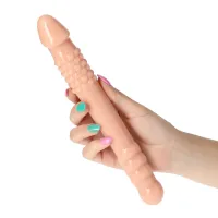 Dildo doppio stimolante pelle chiara 25,5 cm