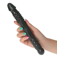 Dildo doppio stimolante nero 25,5 cm
