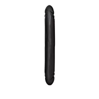 Doppio dildo liscio nero 30 cm