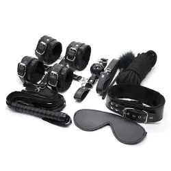 Kit BDSM completo 10 pz nero Kit BDSM completo 10 pz nero